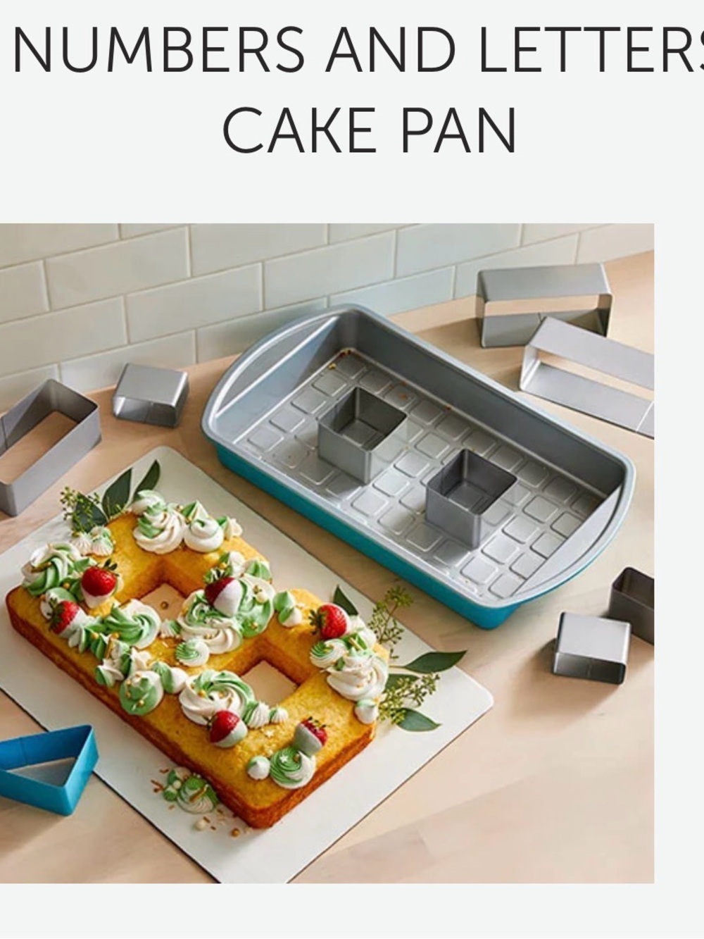 Pampered Chef Numbers and letters cake pan